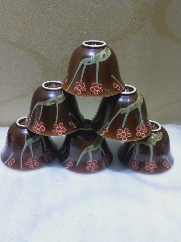 古玩陶瓷文革?紫金釉杯(6只)拍賣,當前價格666元