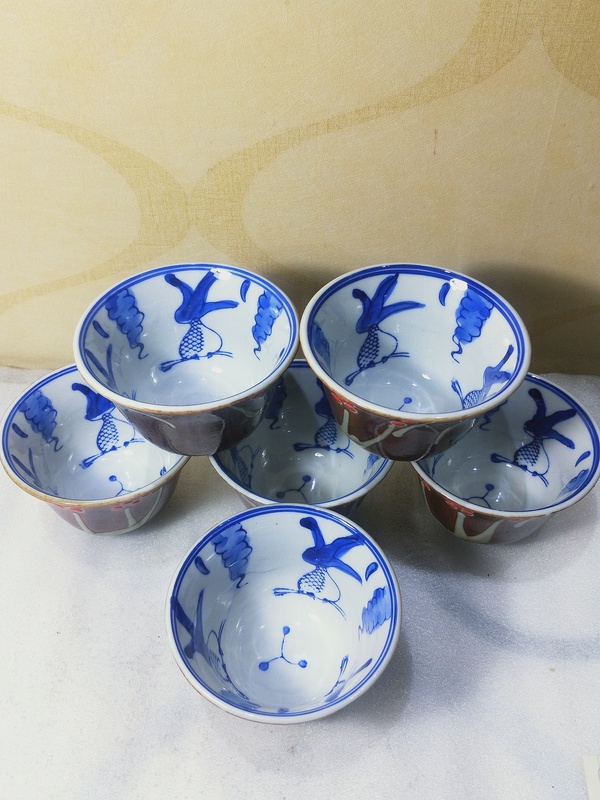 古玩陶瓷文革?紫金釉杯(6只)拍賣,當前價格666元