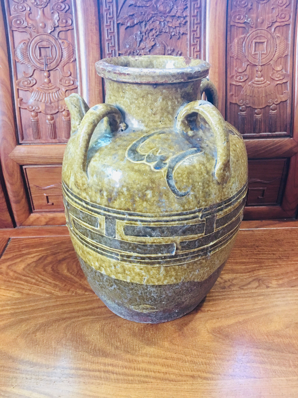 古玩陶瓷超大完美青釉四系大執壺拍賣,當前價格888元