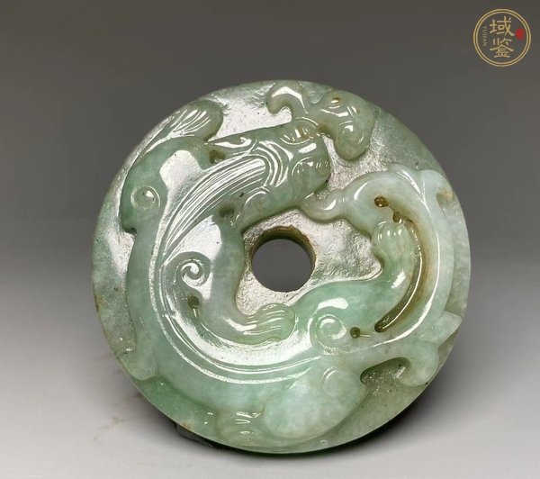 古玩玉器翡翠龍牌真品鑒賞圖