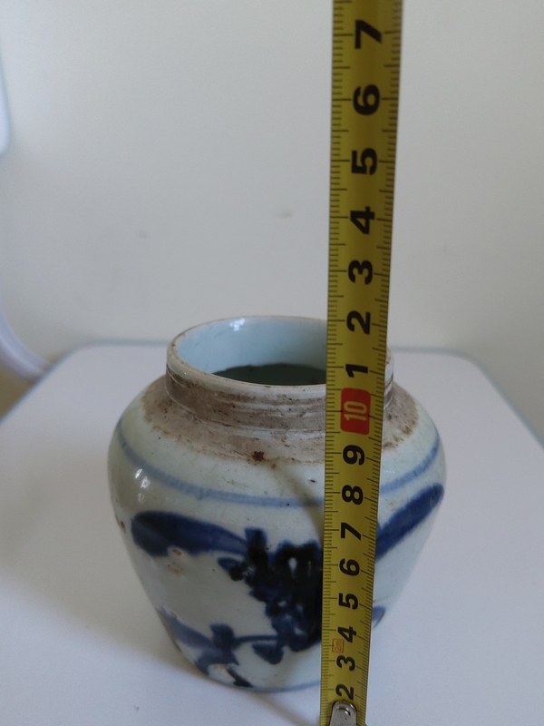 古玩陶瓷清中期福建窯口青花罐拍賣,當前價格1600元