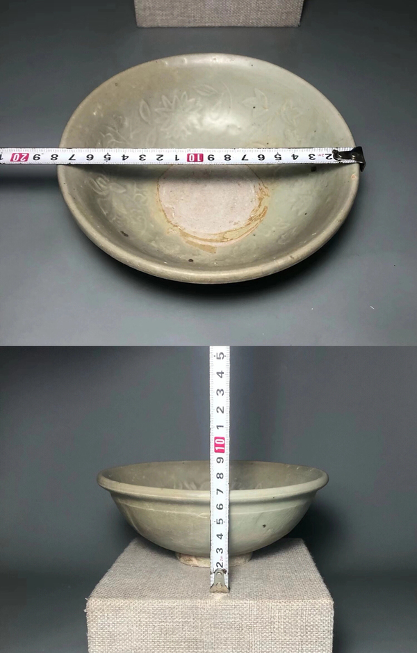 古玩陶瓷(精品細路)龍泉釉纏枝花卉紋大碗拍賣,當前價格0元