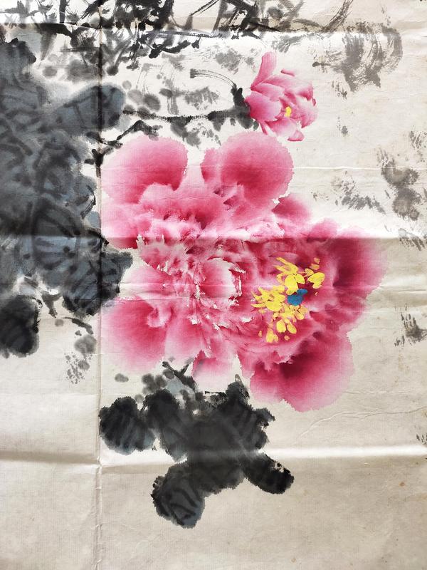 古玩字畫河南美協(xié)會員 庭雨《富貴白頭》拍賣，當(dāng)前價(jià)格999元