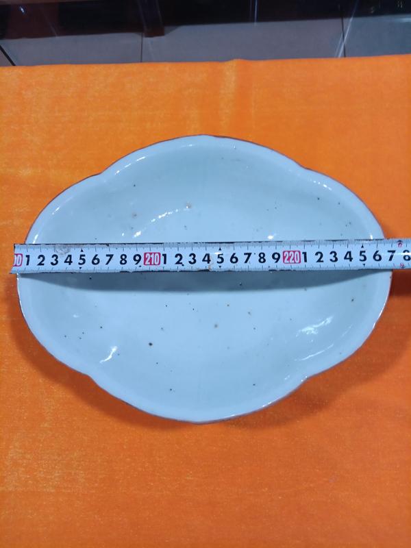 古玩陶瓷清晚期粉彩花鳥紋供盤拍賣,當前價格1680元