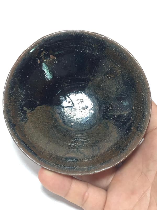古玩陶瓷宋代建窯系油滴茶盞拍賣,當前價格8600元