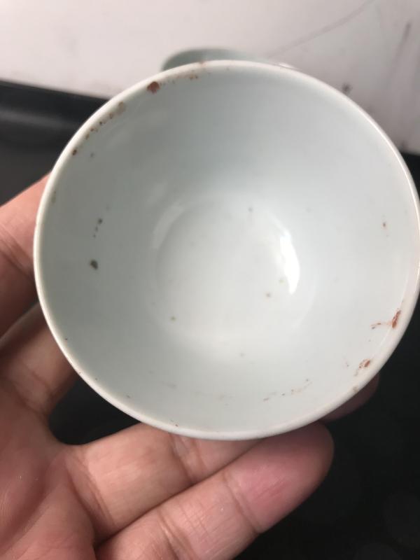 古玩陶瓷四只礬紅彩長壽紋杯拍賣,當(dāng)前價格700元