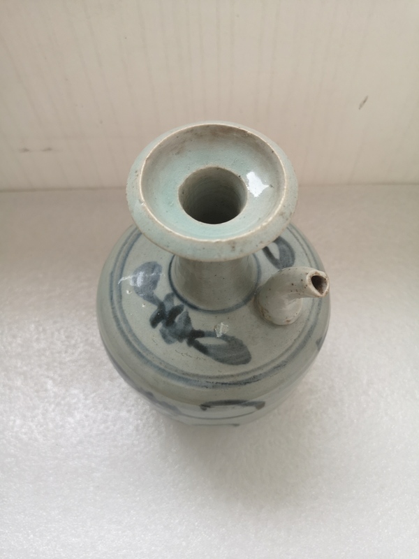 古玩陶瓷青花花卉紋酒壺拍賣,當(dāng)前價格980元