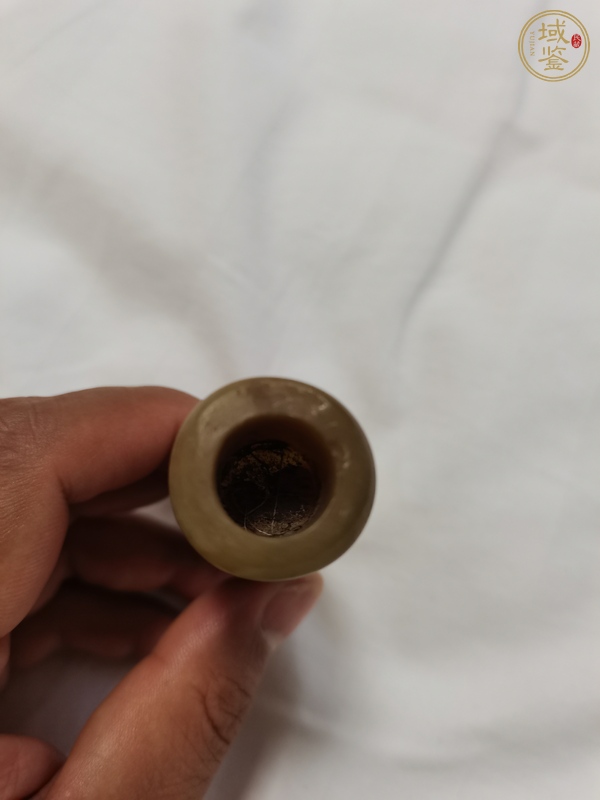 古玩玉器老岫玉煙嘴真品鑒賞圖