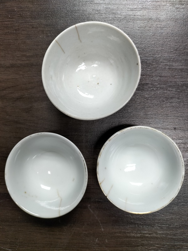 古玩陶瓷粉彩花卉紋杯3個(gè)拍賣，當(dāng)前價(jià)格138元