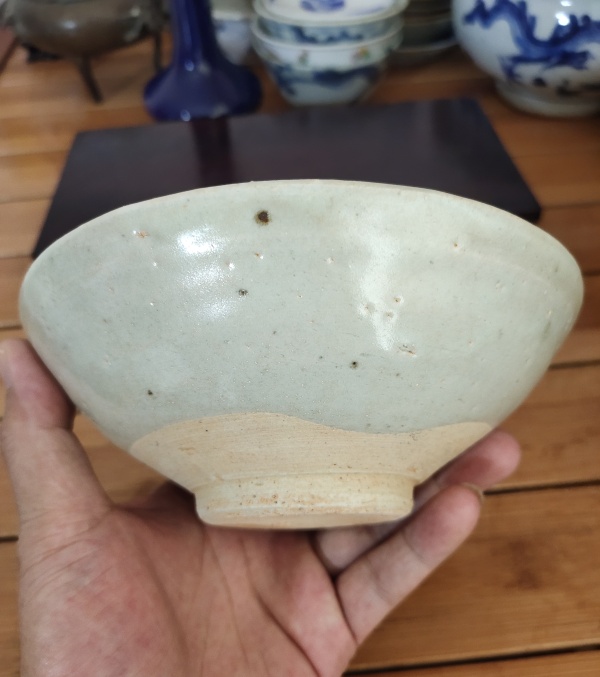 古玩陶瓷元代-卵白釉大碗拍卖，当前价格369元