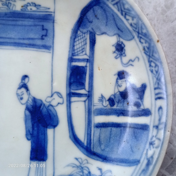 古玩陶瓷康熙外銷(xiāo)青花人物小碟(海撈瓷)已經(jīng)實(shí)物鑒真拍賣(mài),當(dāng)前價(jià)格999元