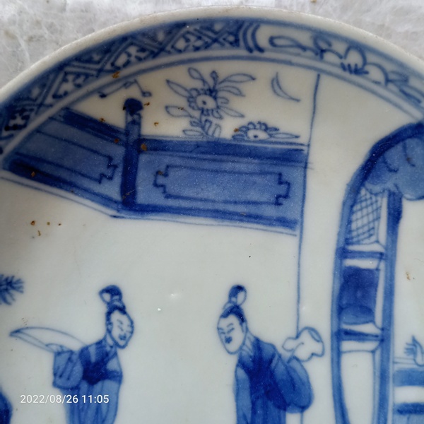 古玩陶瓷康熙外銷(xiāo)青花人物小碟(海撈瓷)已經(jīng)實(shí)物鑒真拍賣(mài),當(dāng)前價(jià)格999元
