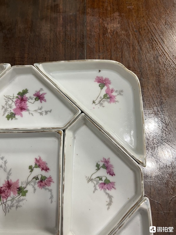 古玩陶瓷粉彩攢盤拍賣,當前價格1500元