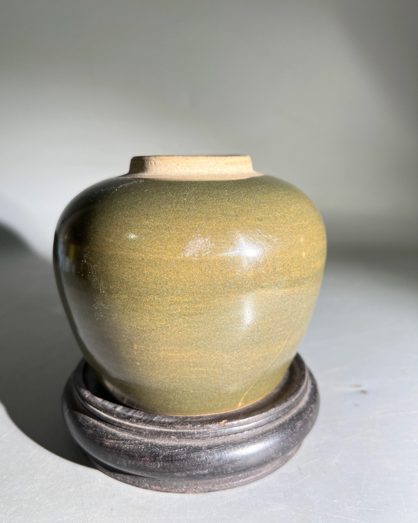 古玩陶瓷極美收藏級茶葉末釉罐拍賣,當前價格4888元