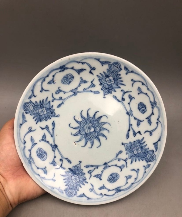 古玩陶瓷道光青花盤拍賣,當前價格1999元