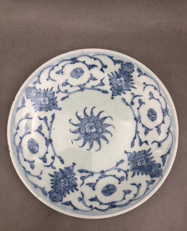 古玩陶瓷道光青花盤拍賣,當前價格1999元