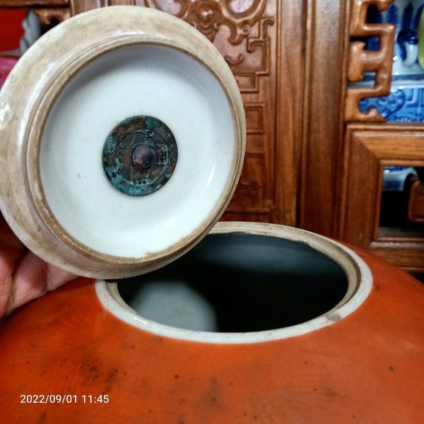 古玩陶瓷**紅描金松鶴延年西瓜罐拍賣,當(dāng)前價(jià)格1600元