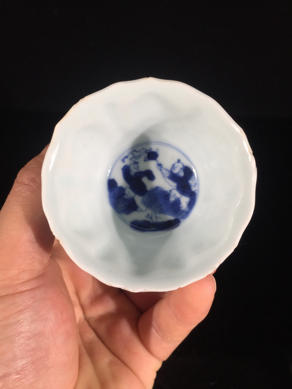 古玩陶瓷康熙嬰戲杯盤一套拍賣,當前價格2680元