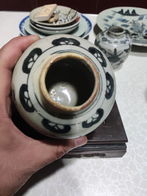 古玩陶瓷明晚期青花花卉紋罐拍賣,當前價格988元