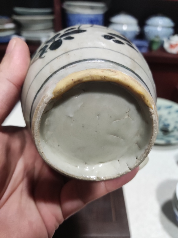 古玩陶瓷明晚期青花花卉紋罐拍賣,當前價格988元