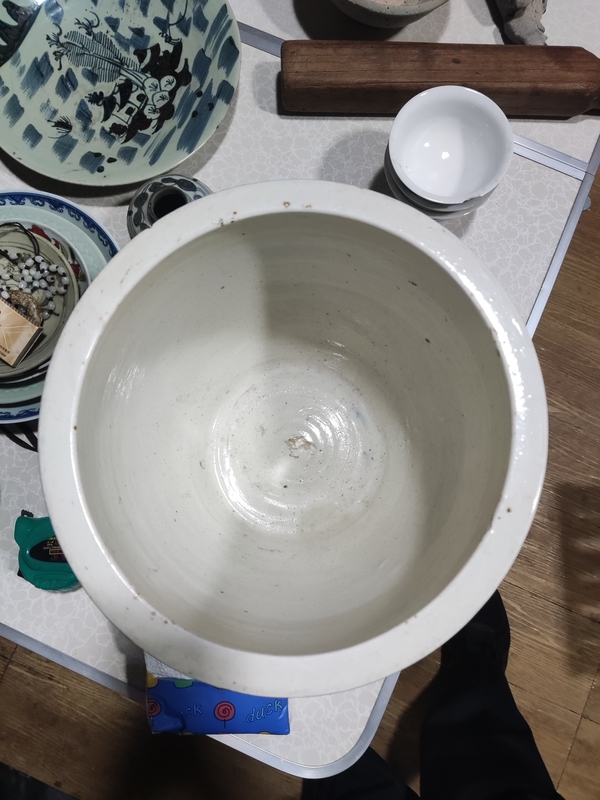 古玩陶瓷晚清山水紋青花缸拍賣,當前價格3688元