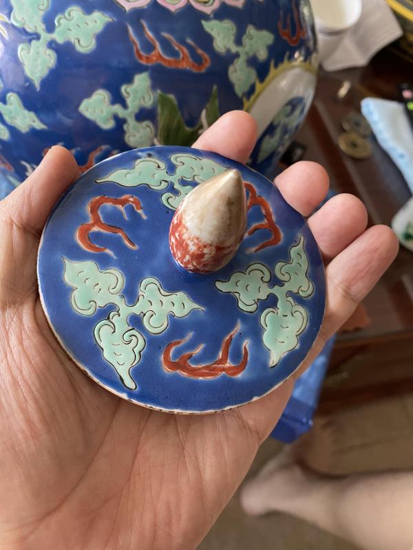 古玩陶瓷清中晚期藍彩云龍紋西瓜罐拍賣,當前價格12500元