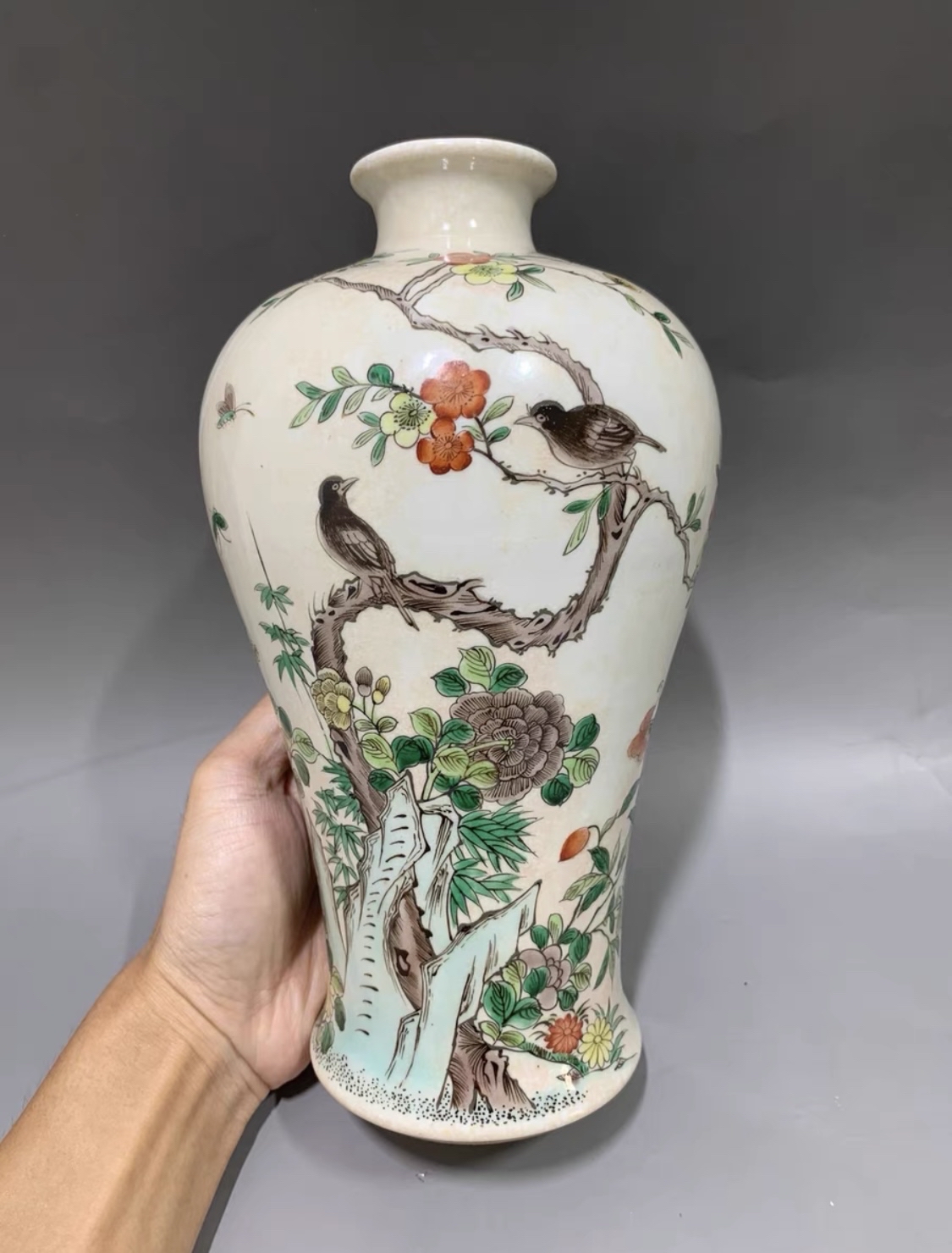 哥窯 青磁花瓶 古玩 中国美術 唐物 擺件SN16 中国 古美術 哥窯 青磁花瓶 古玩 唐物 青磁長頸瓶大花瓶 y606
