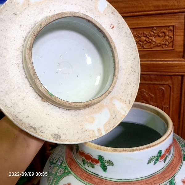 古玩陶瓷晚清五彩三國人物將軍罐拍賣,當前價格18888元