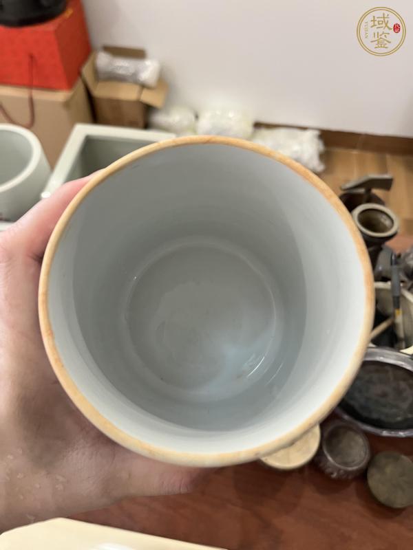 古玩陶瓷80.90年代·粉彩山水紋筆筒真品鑒賞圖