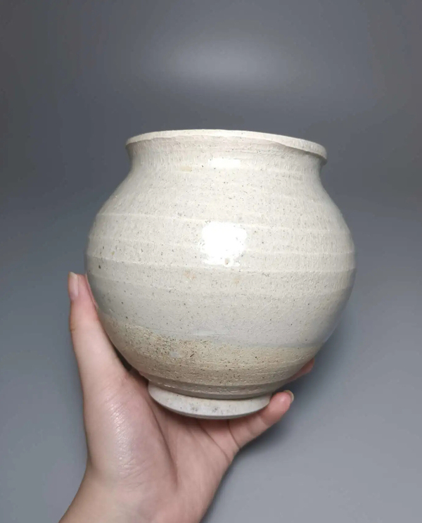 古玩陶瓷青白釉弦紋茶入拍賣,當前價格688元