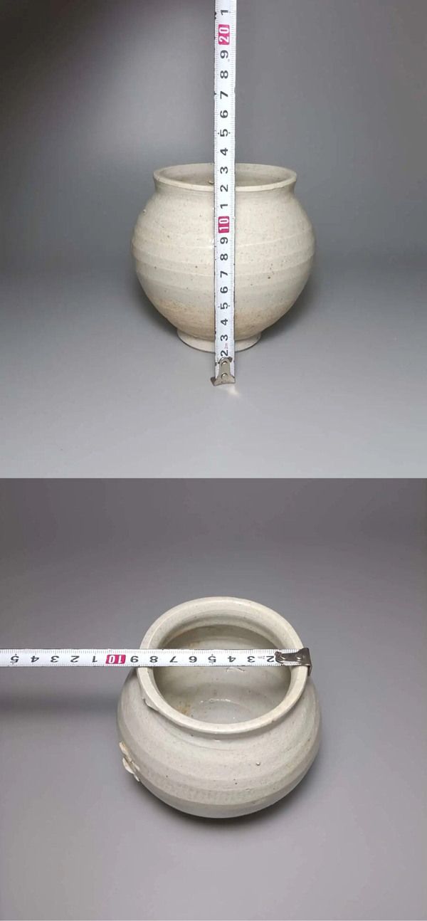 古玩陶瓷青白釉弦紋茶入拍賣,當前價格688元