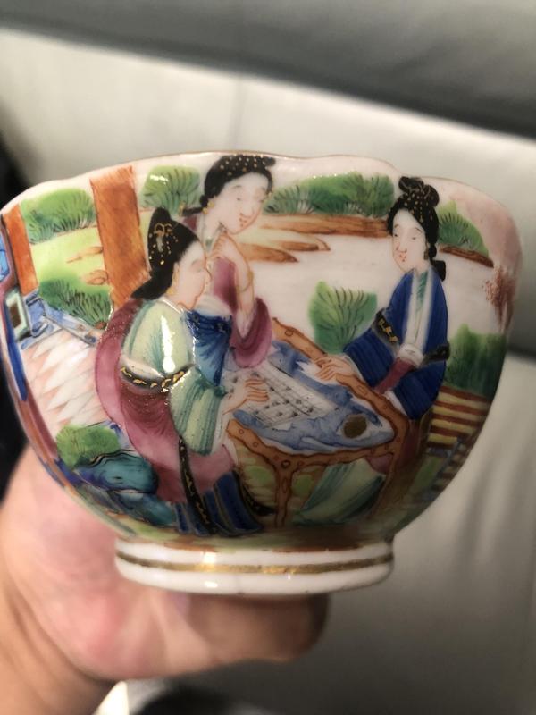 古玩陶瓷晚清人物紋廣彩碗拍賣,當前價格1500元