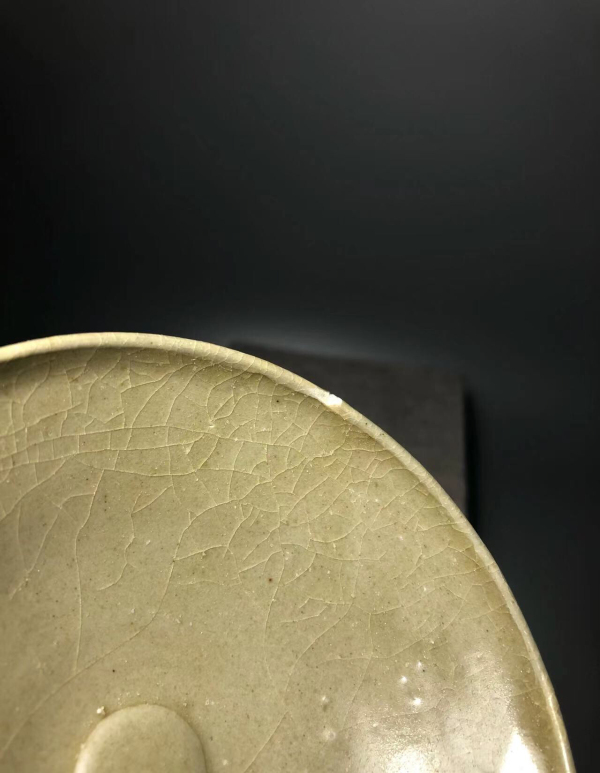 古玩陶瓷宋代米黄釉鸡心盏拍卖，当前价格4888元