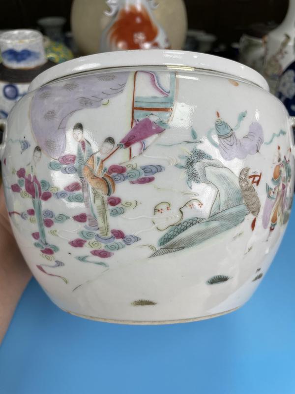 古玩陶瓷清同治 精品 粉彩人物故事紋粥罐拍賣,當前價格2900元