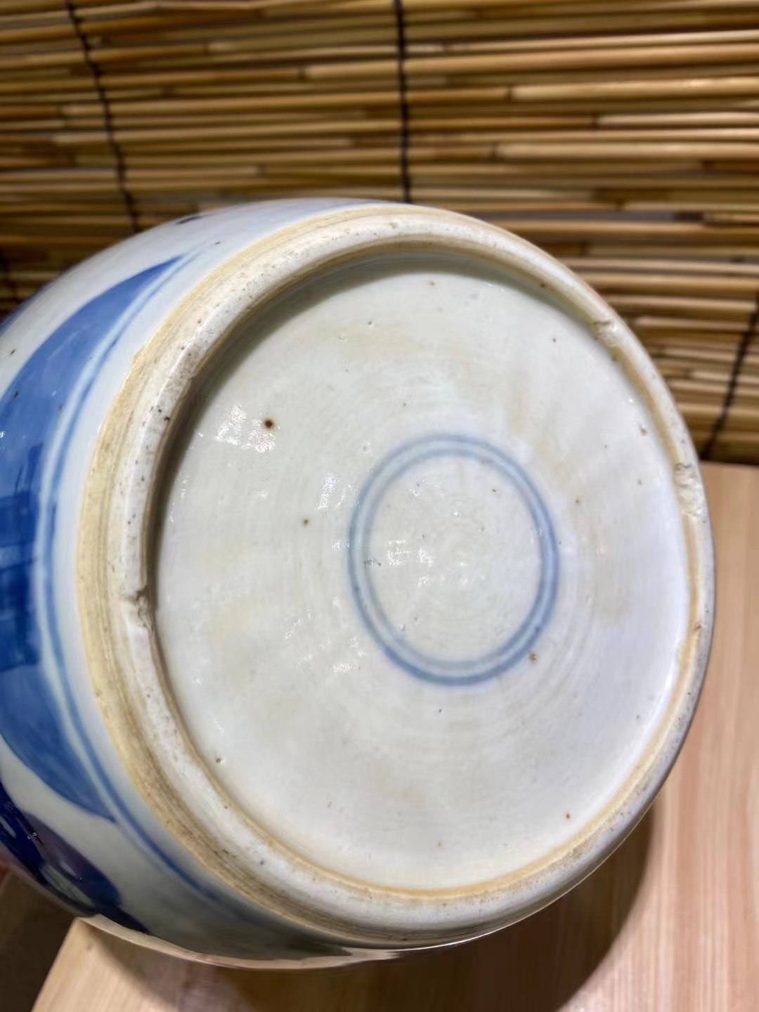 【楽天スーパーセール】 中国古美術 在銘 麒麟大皿　大清康熙年製 染付け　青花 陶芸