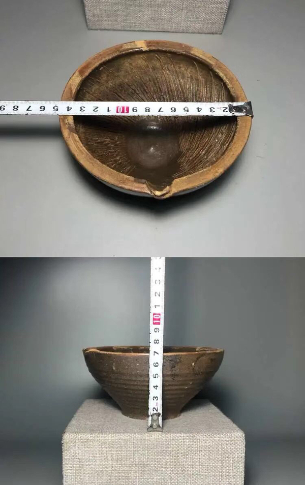 古玩陶瓷明末褐釉茶硯缽拍賣,當前價格688元