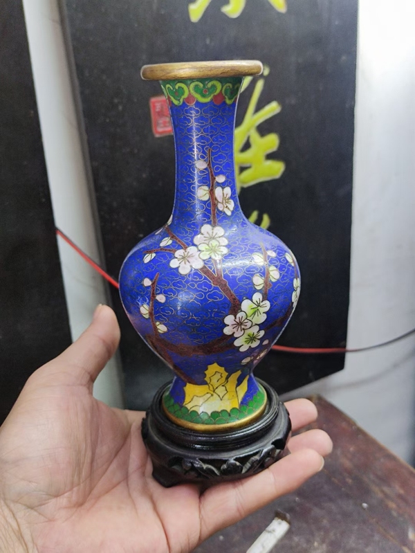 古玩雜項景泰藍花瓶拍賣，當前價格368元