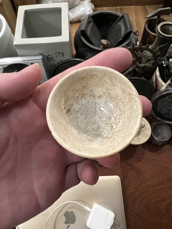 古玩陶瓷清代早期青花杯拍賣,當前價格177元