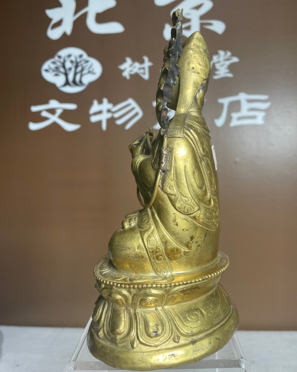 古玩銅器清代中期銅鎏金宗喀巴造像拍賣，當(dāng)前價(jià)格23131元