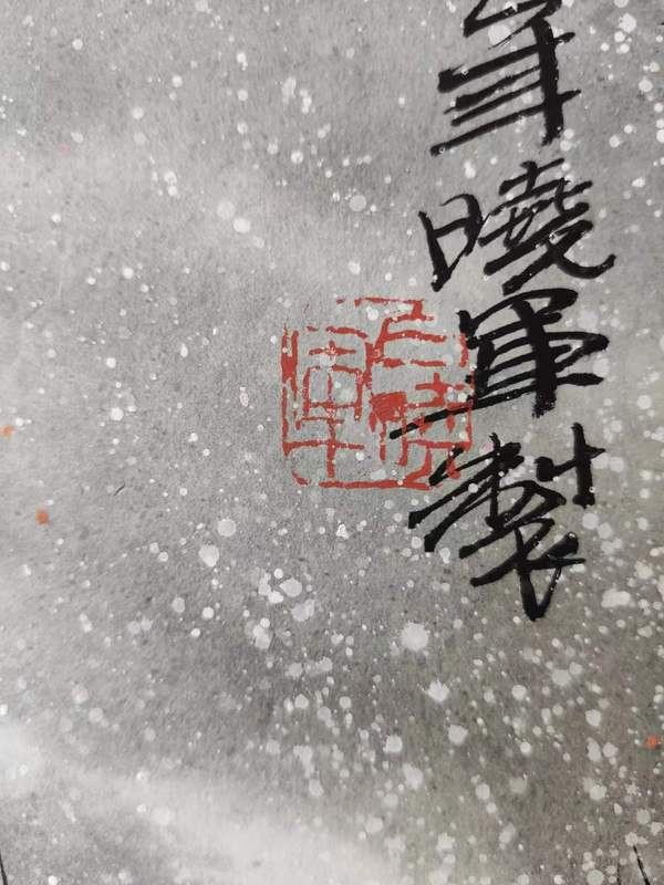 古玩字畫域鑒研究院已實物保真廣西師范大學副校長 廣西美協理事 中美協會員白曉軍冬雪水墨山水軟片拍賣,當前價格998元
