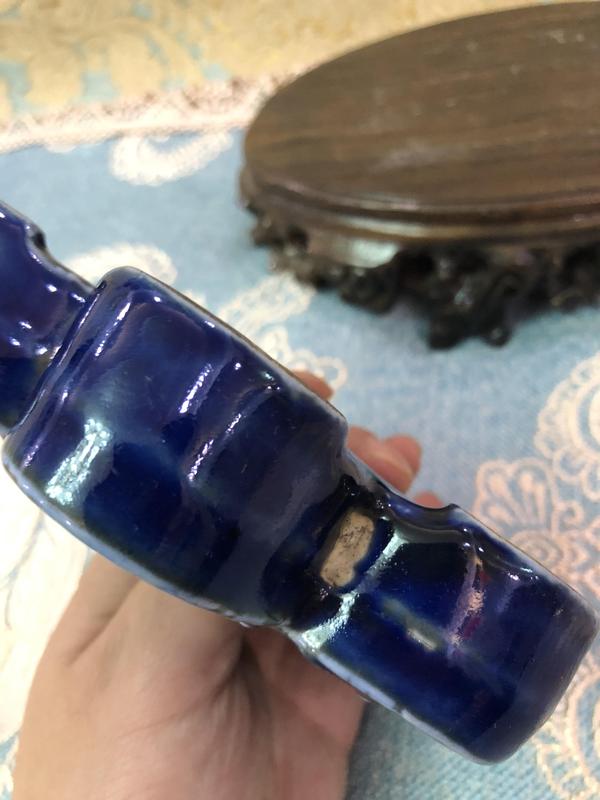 古玩陶瓷新春放漏民國】霽藍釉蝴蝶型文房器拍賣,當(dāng)前價格4400元