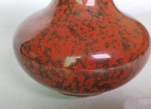 古玩陶瓷紅釉瓶拍賣,當前價格160元