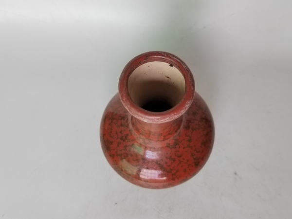 古玩陶瓷紅釉瓶拍賣,當前價格160元
