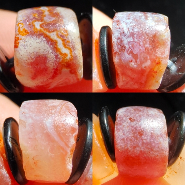 古玩雜項高古瑪瑙桶珠拍賣，當前價格1388元