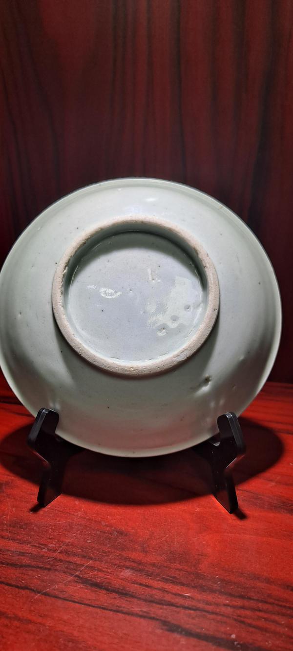 古玩陶瓷清中早藍料彩盤拍賣,當前價格1800元