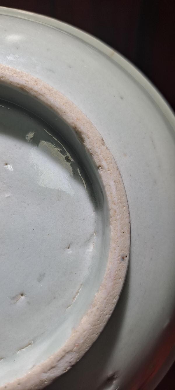 古玩陶瓷清中早藍料彩盤拍賣,當前價格1800元