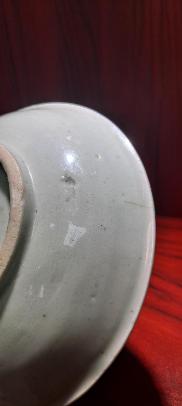 古玩陶瓷清中早藍料彩盤拍賣,當前價格1800元