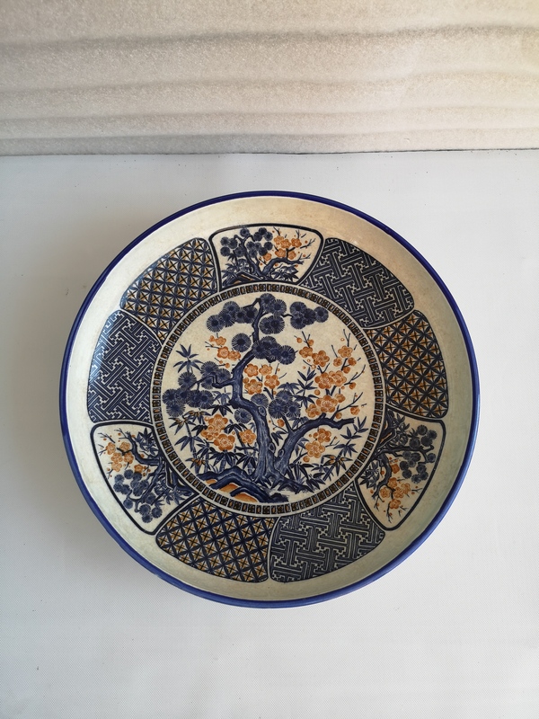 古玩陶瓷歲寒三友松竹梅彩瓷盤拍賣,當(dāng)前價(jià)格398元