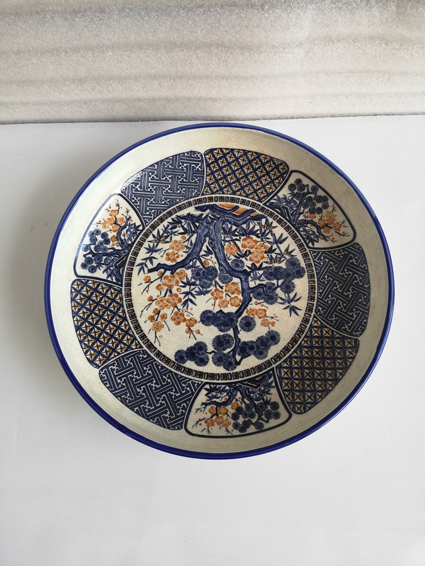 古玩陶瓷歲寒三友松竹梅彩瓷盤拍賣,當(dāng)前價(jià)格398元