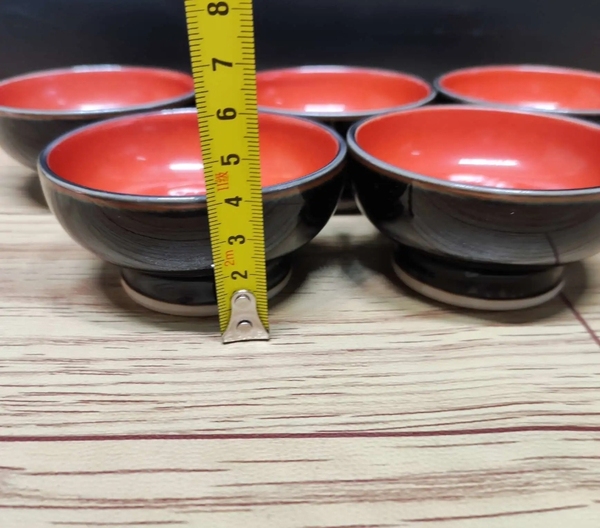 古玩陶瓷內紅釉外烏金釉杯拍賣,當前價格298元